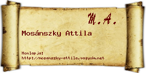 Mosánszky Attila névjegykártya