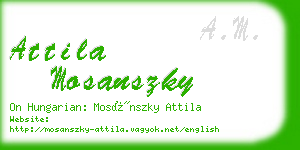 attila mosanszky business card